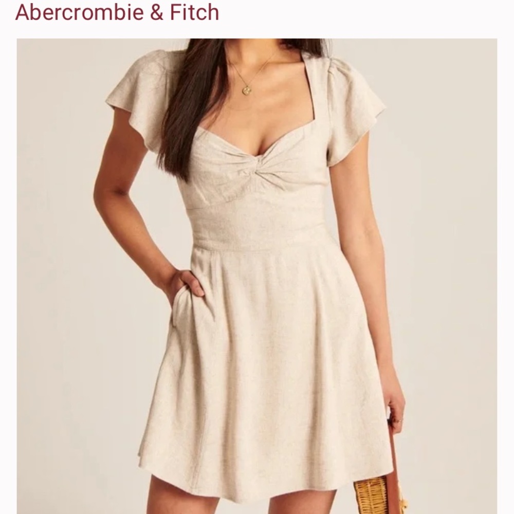 Abercrombie & Fitch Front Knot Mini Dress, size small, like new.